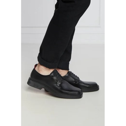 Buty eleganckie męskie Hugo Boss sznurowane z tworzywa sztucznego
