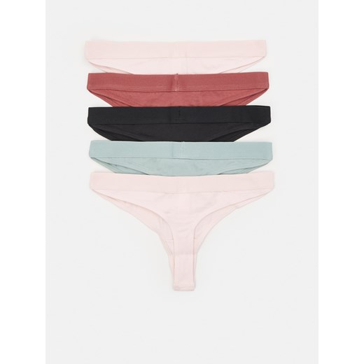 Sinsay - Majtki stringi 5 pack - wielobarwny Sinsay L Sinsay
