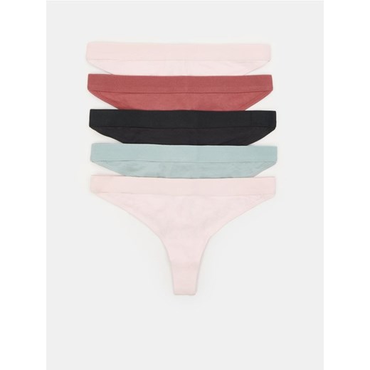 Sinsay - Majtki stringi 5 pack - wielobarwny Sinsay S Sinsay