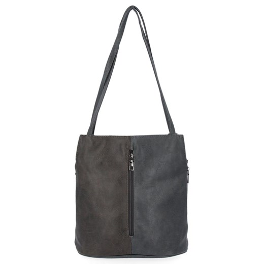 Torebka Plecak Vintage Hernan Szara HB0212 ze sklepu PaniTorbalska w kategorii Torby Shopper bag - zdjęcie 164719532