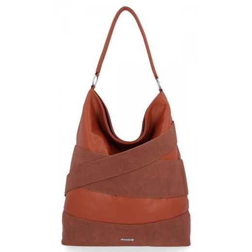 Torebka Uniwersalna XXL Bee Bag Brązowa 1952A552 ze sklepu PaniTorbalska w kategorii Torby Shopper bag - zdjęcie 164720060