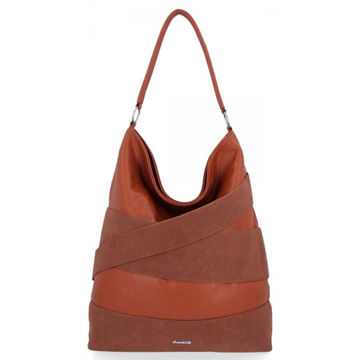 Torebka Uniwersalna XXL Bee Bag Brązowa 1952A552 ze sklepu PaniTorbalska w kategorii Torby Shopper bag - zdjęcie 164720060