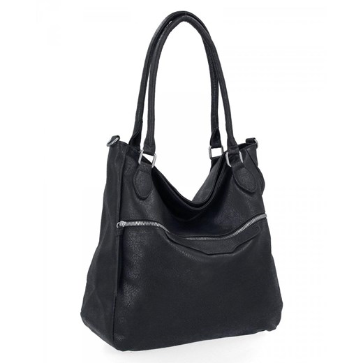 Uniwersalna Torebka Damska Shopper Bag XL firmy Herisson 1402M358 Czarna Herisson One Size PaniTorbalska