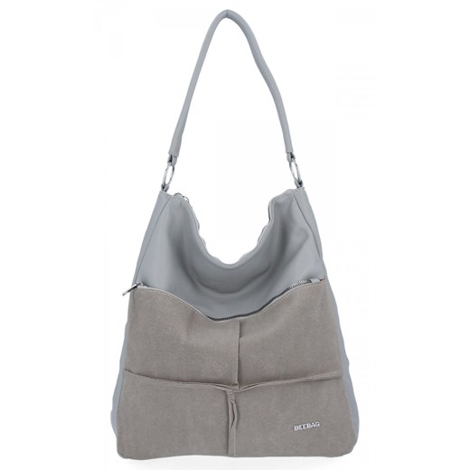 Torebka Uniwersalna XL Bee Bag Jasno Szara 1752A561 ze sklepu PaniTorbalska w kategorii Torby Shopper bag - zdjęcie 164722084