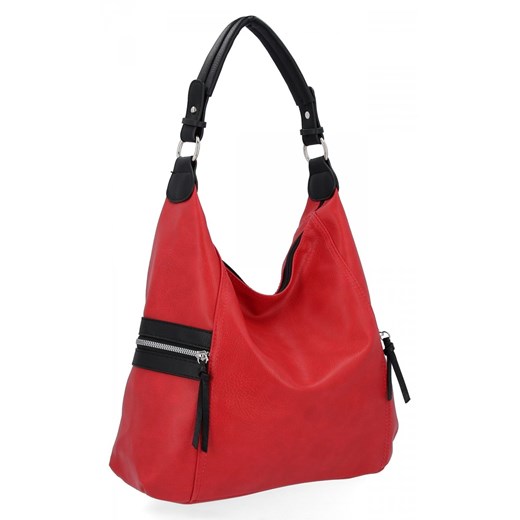 Uniwersalna Torebka Damska firmy Hernan HB0377 Czerwona/Czarna ze sklepu PaniTorbalska w kategorii Torby Shopper bag - zdjęcie 164723972
