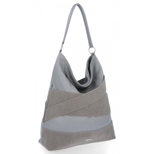 Torebka Uniwersalna XXL Bee Bag Jasno Szara 1952A552 ze sklepu PaniTorbalska w kategorii Torby Shopper bag - zdjęcie 164725722