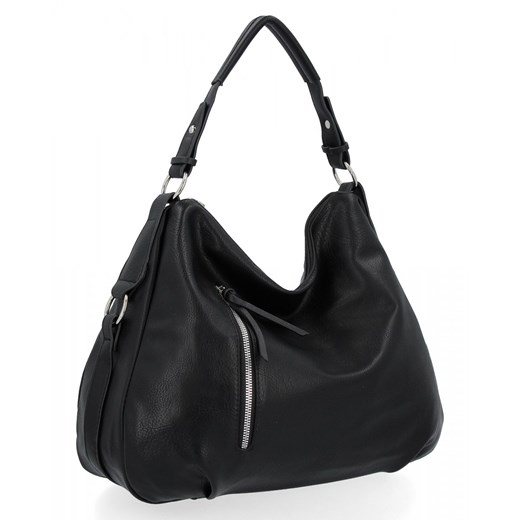 Uniwersalna Torebka Damska XL firmy Hernan HB0378 Czarna ze sklepu PaniTorbalska w kategorii Torby Shopper bag - zdjęcie 164726533