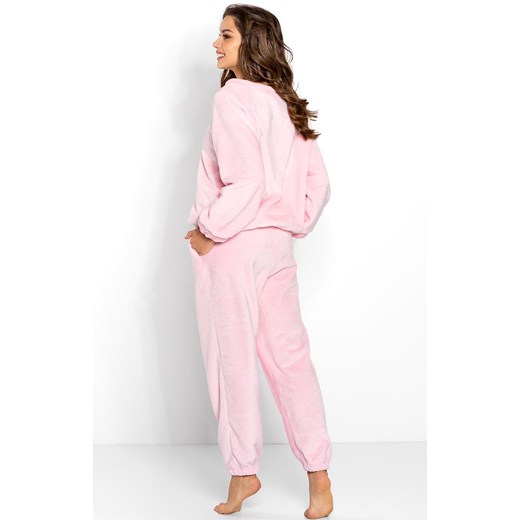 Ciepły różowy dres piżama Kimberly, Kolor różowy, Rozmiar 2XL, Momenti per me ze sklepu Intymna w kategorii Piżamy damskie - zdjęcie 164737570