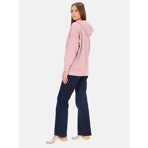 Bluza damska L'AF w stylu młodzieżowym długa różowa dresowa 