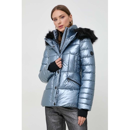 Morgan kurtka damska kolor niebieski zimowa ze sklepu ANSWEAR.com w kategorii Kurtki damskie - zdjęcie 164740762