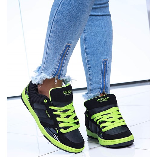 Czarno zielone damskie buty sportowe /B2-2 14981 S109/ ze sklepu Pantofelek24.pl w kategorii Buty sportowe damskie - zdjęcie 164741113