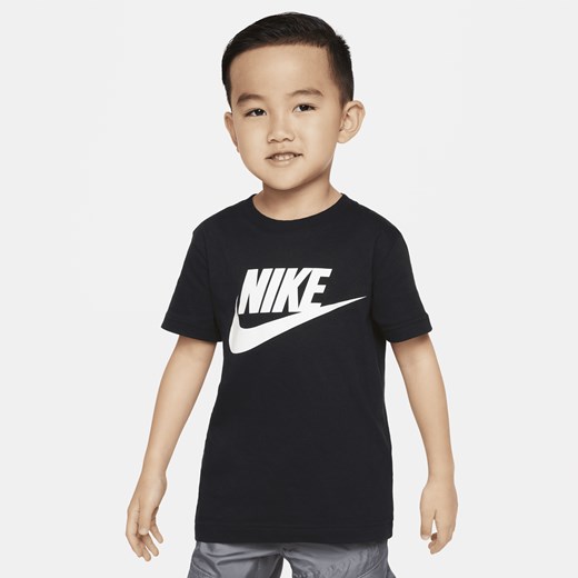 Czarny t-shirt chłopięce Nike z krótkimi rękawami 