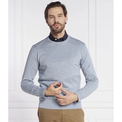 Hackett London Sweter | Regular Fit | z dodatkiem jedwabiu ze sklepu Gomez Fashion Store w kategorii Swetry męskie - zdjęcie 164747963