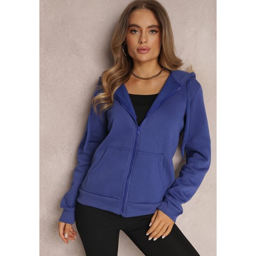 Granatowa Bluza z Kapturem Harasphei ze sklepu Renee odzież w kategorii Bluzy damskie - zdjęcie 164753414