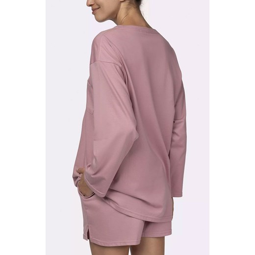 Bawełniana piżama damska z długim rękawem różowa Joy, Kolor różowy, Rozmiar S, Mona ze sklepu Intymna w kategorii Piżamy damskie - zdjęcie 164754660