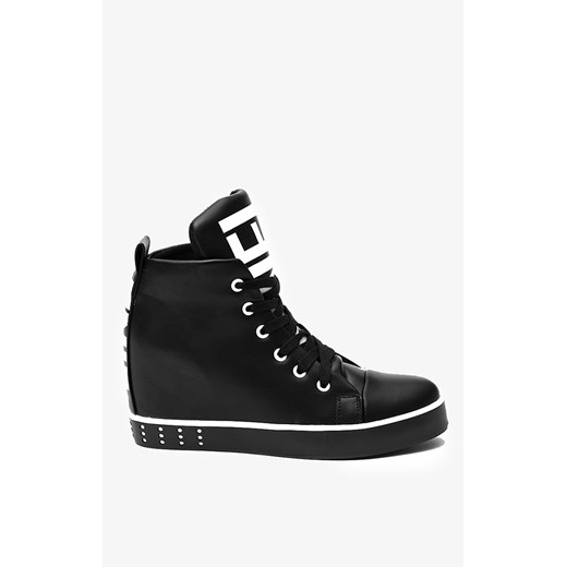 Trampki Sneakers Na Koturnie A915 Czarny renee-pl czarny na koturnie