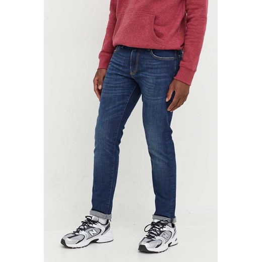 Superdry jeansy męskie kolor granatowy ze sklepu ANSWEAR.com w kategorii Jeansy męskie - zdjęcie 164790320