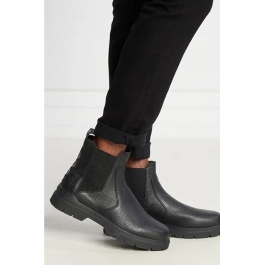 Buty zimowe męskie Hugo Boss z tkaniny bez zapięcia