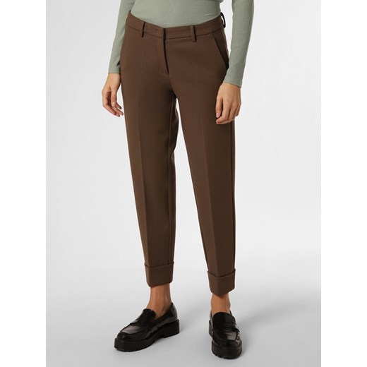 Cambio Spodnie Kobiety wiskoza brązowy jednolity ze sklepu vangraaf w kategorii Spodnie damskie - zdjęcie 164800400
