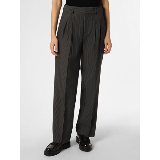 IPURI Spodnie Kobiety Sztuczne włókno szary w paski ze sklepu vangraaf w kategorii Spodnie damskie - zdjęcie 164800451