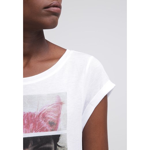 edc by Esprit Tshirt z nadrukiem white zalando bialy dżersej