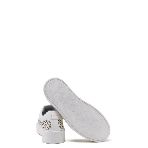 Buty sportowe damskie BOSS HUGO sneakersy białe z tworzywa sztucznego 