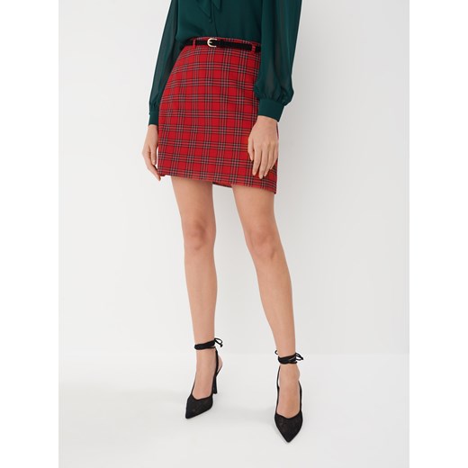 Mohito - Spódnica mini w kratę - Czerwony Mohito 32 Mohito