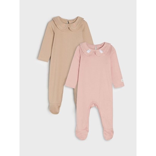 Sinsay - Pajacyki 2 pack - różowy ze sklepu Sinsay w kategorii Pajacyki - zdjęcie 164813054