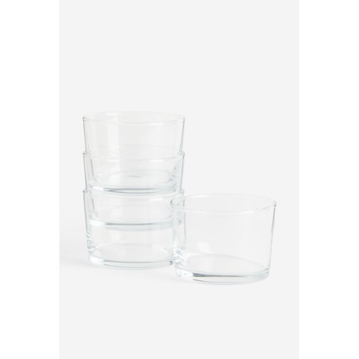 H & M - 4-pack glass tumblers - Biały H & M H&M