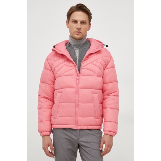 United Colors of Benetton kurtka kolor różowy zimowa oversize ze sklepu ANSWEAR.com w kategorii Kurtki męskie - zdjęcie 164878011