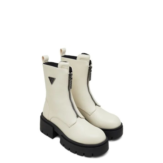 Workery damskie Guess casual skórzane na obcasie bez zapięcia
