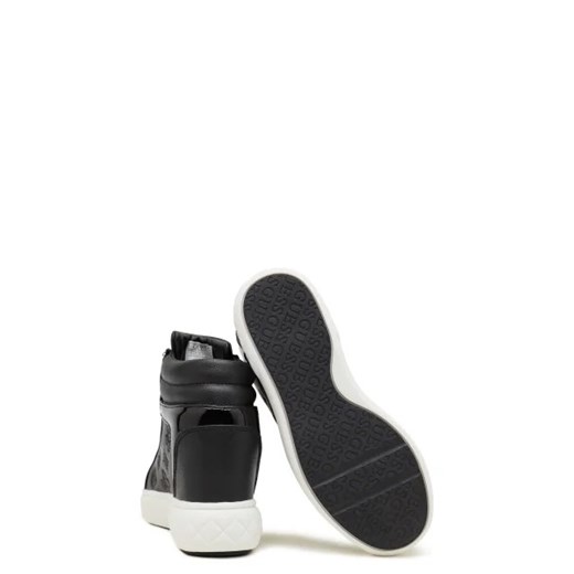 Czarne buty sportowe damskie Guess sneakersy wiązane 