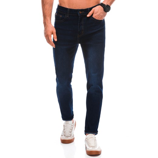 Spodnie męskie jeansowe 1417P - niebieskie ze sklepu Edoti w kategorii Jeansy męskie - zdjęcie 164883974
