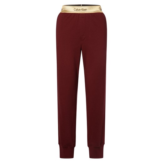 Calvin Klein Damskie spodnie od piżamy Kobiety bordowy jednolity ze sklepu vangraaf w kategorii Piżamy damskie - zdjęcie 164884122