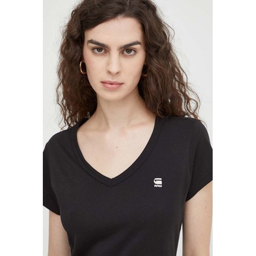 G-Star Raw t-shirt bawełniany kolor czarny ze sklepu ANSWEAR.com w kategorii Bluzki damskie - zdjęcie 164892672