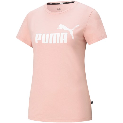 PUMA T-Shirt damski Essential Logo różowy ze sklepu taniesportowe.pl w kategorii Bluzki damskie - zdjęcie 164899060