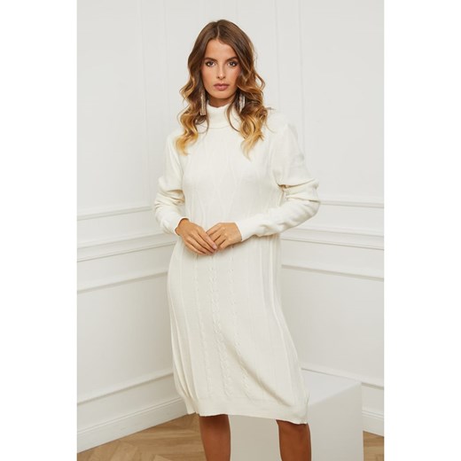 Joséfine Sukienka dzianinowa &quot;Bernie&quot; w kolorze białym ze sklepu Limango Polska w kategorii Sukienki - zdjęcie 164900100