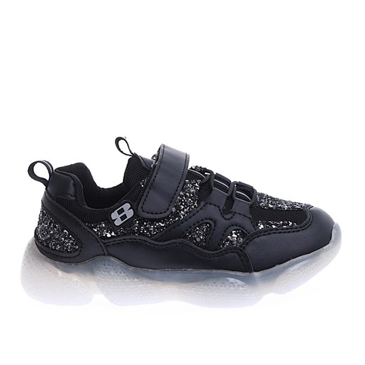 Czarne dziewczęce buty sportowe sneakersy /A4-2 15127 T2/ ze sklepu Pantofelek24.pl w kategorii Buty sportowe dziecięce - zdjęcie 164903362