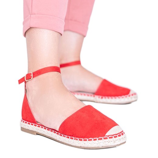 Czerwone sandały espadryle Chloe Star ze sklepu ButyModne.pl w kategorii Espadryle damskie - zdjęcie 164909850