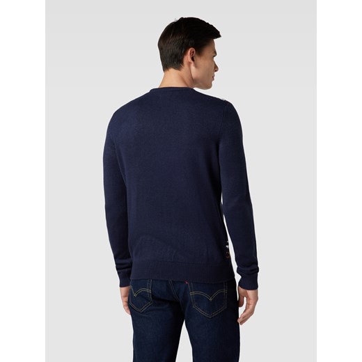 Sweter z dzianiny z wyhaftowanym motywem Montego XXL Peek&Cloppenburg 