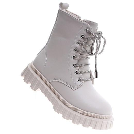 Ocieplane botki dziecięce trapery beżowe /G11-2 15161 T699/ Pantofelek24 33 Pantofelek24.pl Jacek Włodarczyk