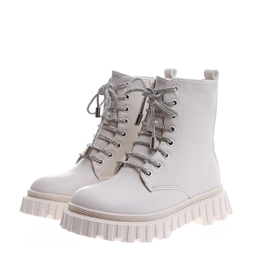 Ocieplane botki dziecięce trapery beżowe /G11-2 15161 T699/ Pantofelek24 36 Pantofelek24.pl Jacek Włodarczyk