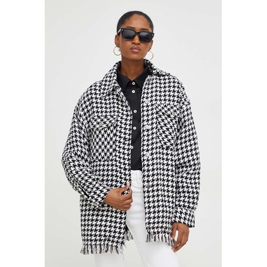 Answear Lab kurtka koszulowa kolor czarny przejściowa oversize Answear Lab S ANSWEAR.com