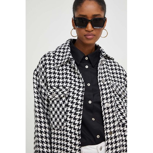 Answear Lab kurtka koszulowa kolor czarny przejściowa oversize Answear Lab S ANSWEAR.com