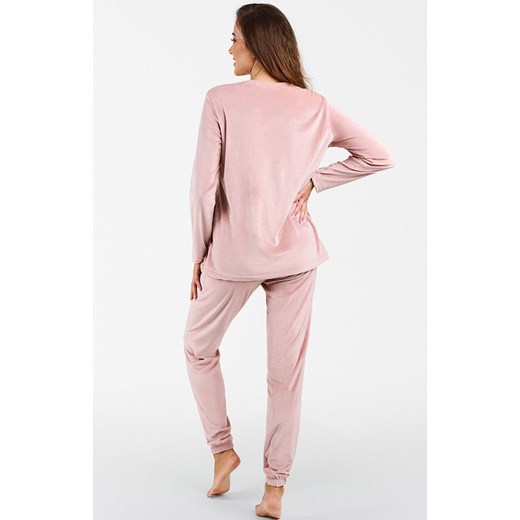 Ciepła piżama damska pudrowy róż Akara, Kolor róż pudrowy, Rozmiar S, Italian Fashion ze sklepu Intymna w kategorii Piżamy damskie - zdjęcie 164932011