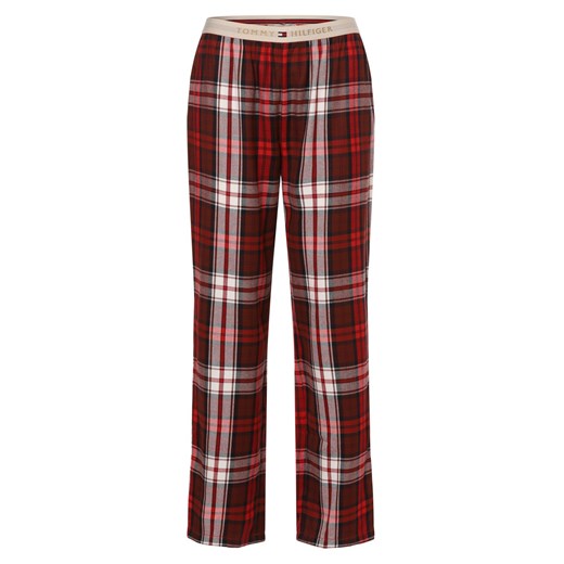 Tommy Hilfiger Damskie spodnie od piżamy Kobiety bordowy w kratkę ze sklepu vangraaf w kategorii Piżamy damskie - zdjęcie 164935142