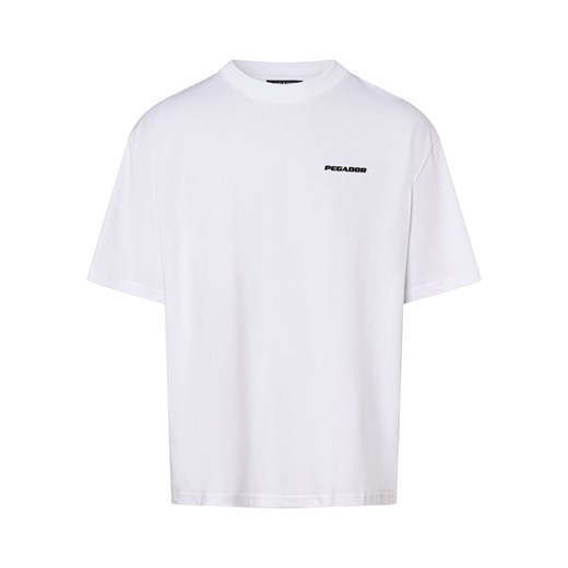 PEGADOR T-shirt męski Mężczyźni Bawełna biały jednolity ze sklepu vangraaf w kategorii T-shirty męskie - zdjęcie 164935174