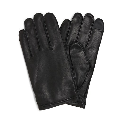 BOSS Skórzane rękawiczki Mężczyźni skóra czarny jednolity 10 vangraaf
