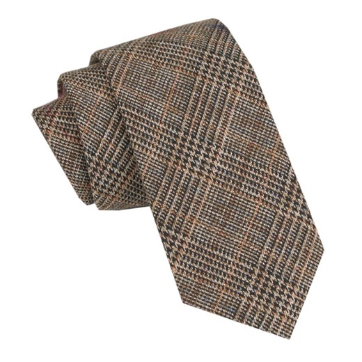 Wełniany Krawat - Alties - Odcienie Jasnego Brązu KRALTS0994 ze sklepu JegoSzafa.pl w kategorii Krawaty - zdjęcie 164935790