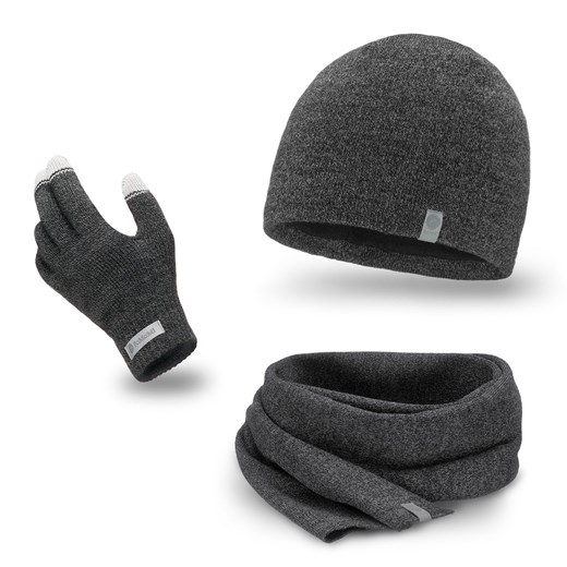 Zimowy komplet męski - czapka z polarem, szalik, rękawiczki Pamami Uniwersalny PaMaMi